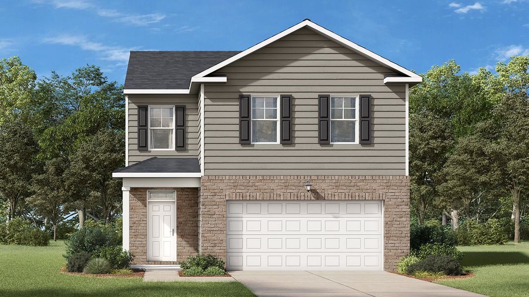 Representative exterior photo of a completed home built from the Cabral by D.R. Horton in Poplar Preserve, Newnan, GA (Image 2). Representative exterior photo of a completed home built from the Cabral by D.R. Horton in Poplar Preserve, Newnan, GA (Image 2).