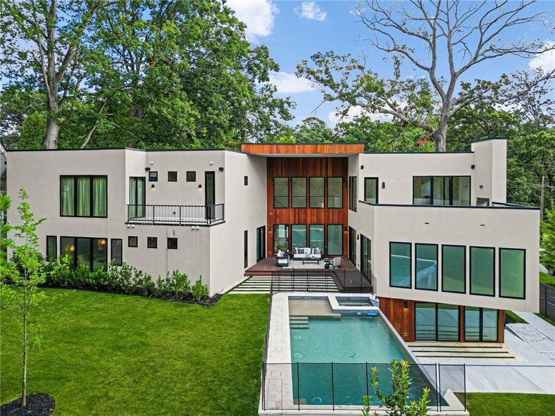 Exterior details and patio area of a home in , Atlanta (Image 39).