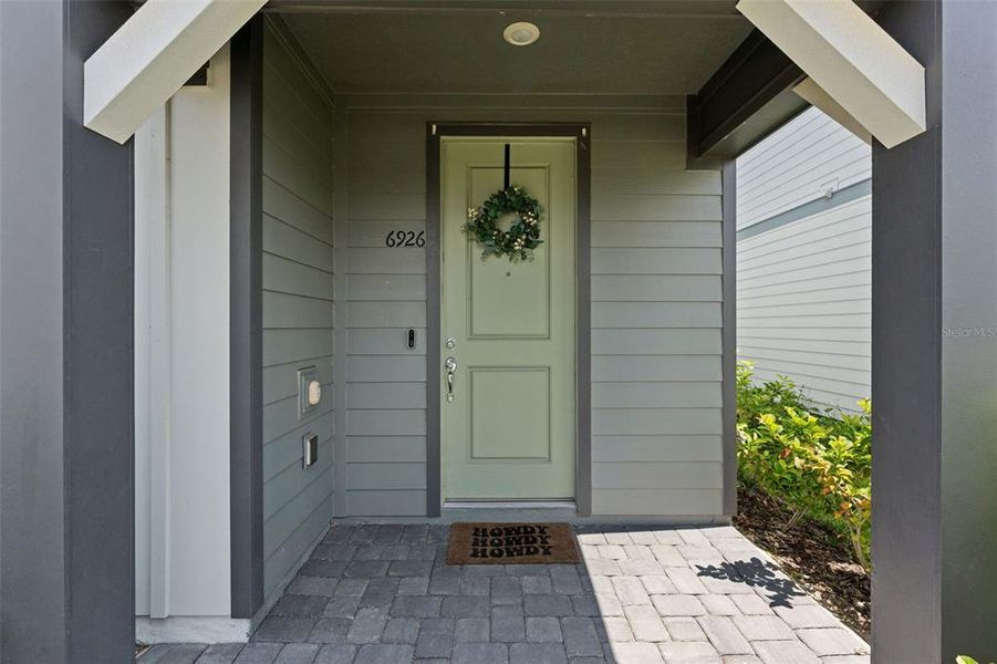 Exterior details and patio area of a home in EverBe, Orlando (Image 3). Exterior details and patio area of a home in EverBe, Orlando (Image 3).