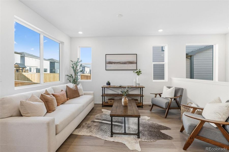 Furnished interior view inside a new home in The Cottages Collection at Ridgeline Vista, Brighton (Image 38).