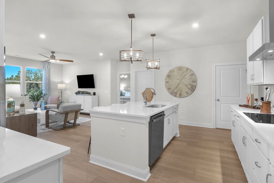 Furnished interior view inside a new home in The Beacon at Old Peachtree Single Family Homes, Lawrenceville (Image 302).
