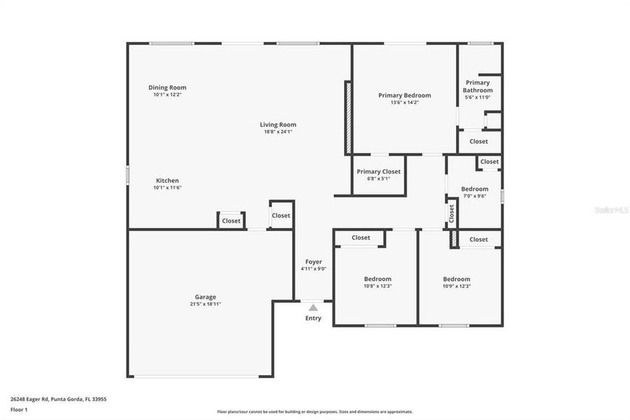 2D floor plan layout of this home in , Punta Gorda, FL (Image 5). 2D floor plan layout of this home in , Punta Gorda, FL (Image 5).