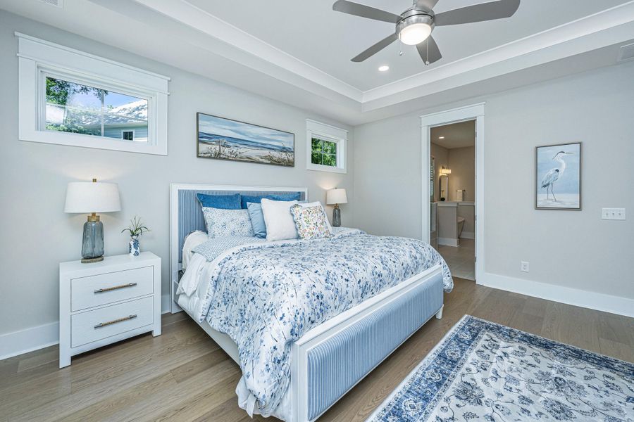 Furnished interior view inside a new home in Overlook at Copahee Sound, Awendaw (Image 48).