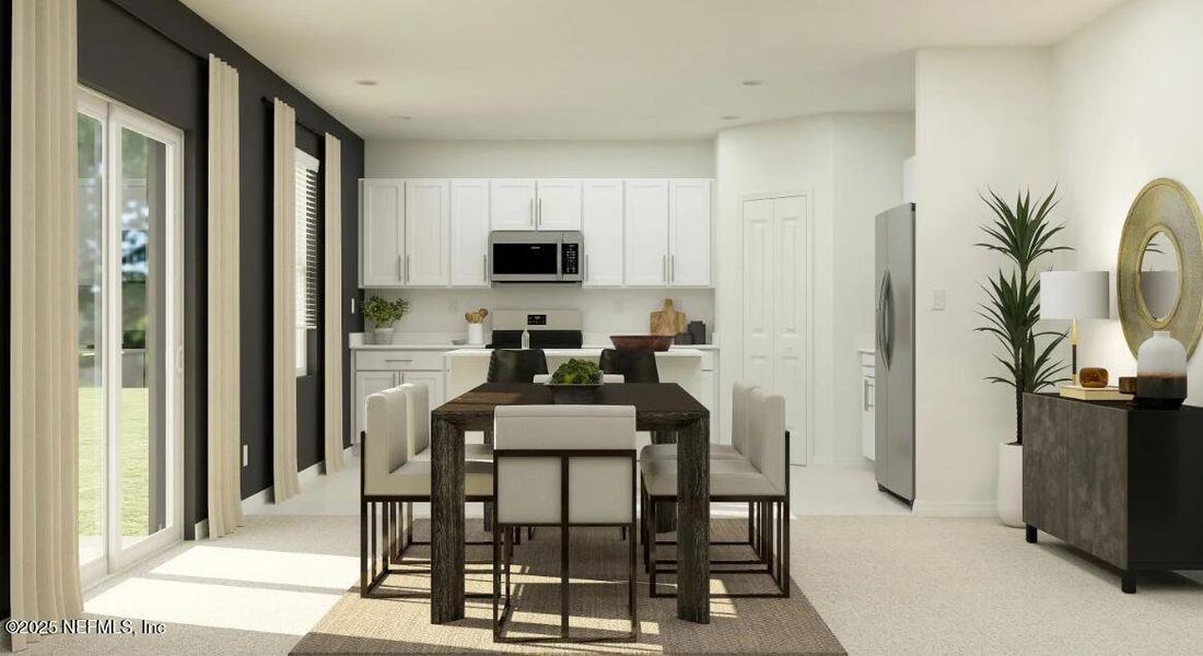 Furnished interior view inside a new home in Kings Preserve, Jacksonville (Image 9). Furnished interior view inside a new home in Kings Preserve, Jacksonville (Image 9).