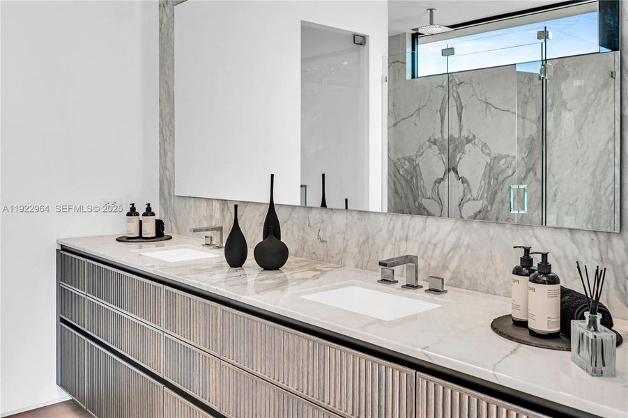 Furnished interior view inside a new home in , Miami Beach (Image 11).