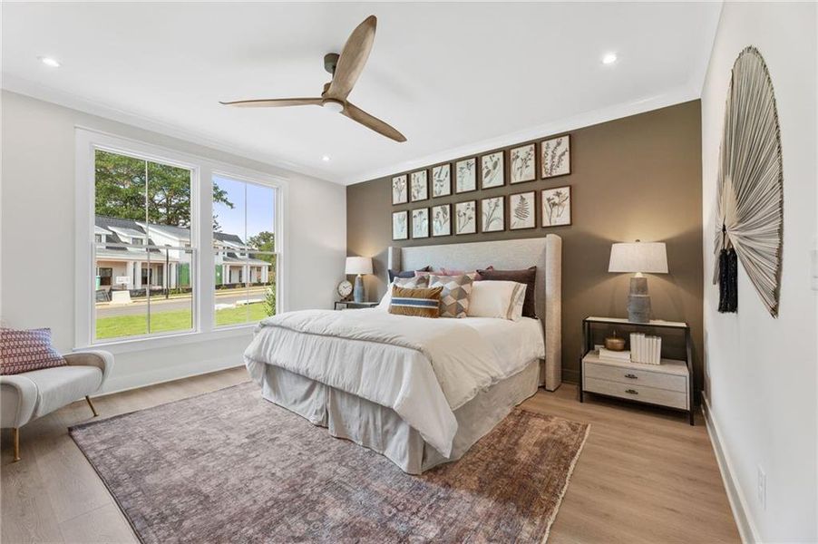 Furnished interior view inside a new home in The Courtyards by The Manor, Alpharetta (Image 11). Furnished interior view inside a new home in The Courtyards by The Manor, Alpharetta (Image 11).