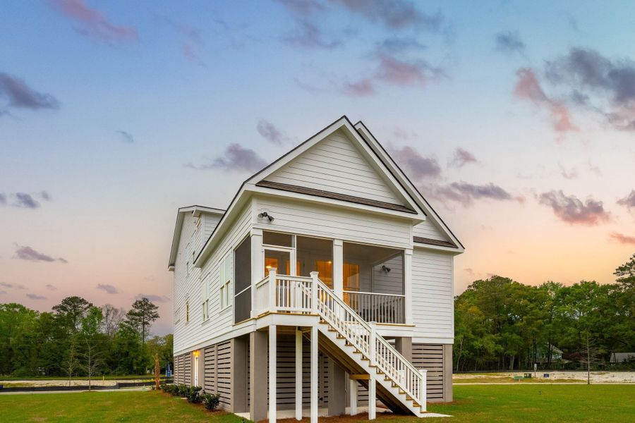 Exterior details and patio area of a home in Miller's Crossing, Johns Island (Image 42).