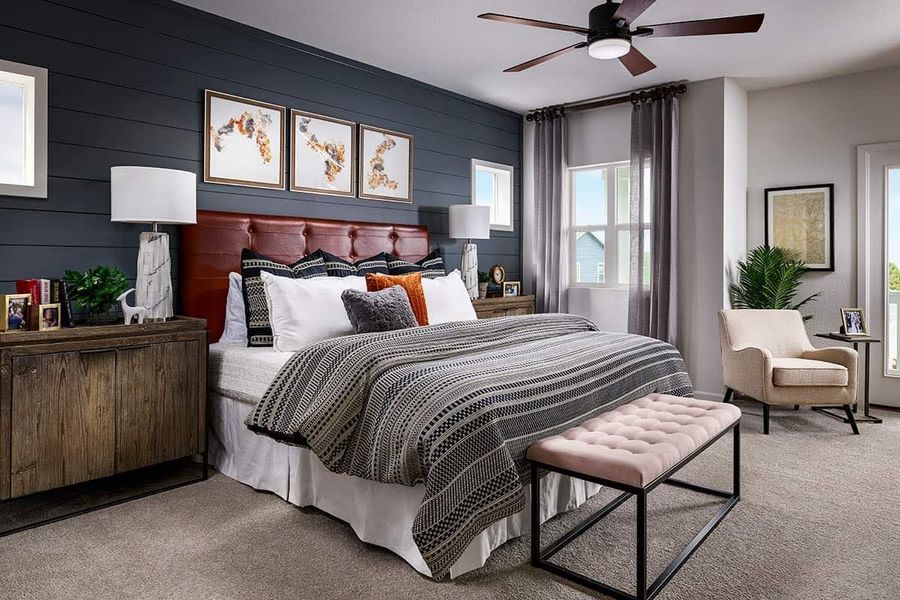Representative furnished interior of a home built from the The Coleton by David Weekley Homes in Revel Crossing at Wolf Ranch – The Outlook Collection, Colorado Springs (Image 3).