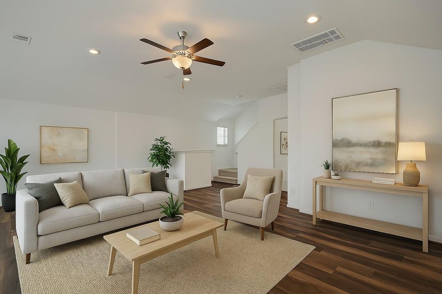 Furnished interior view inside a new home in Eagle Landing, Houston (Image 6). Furnished interior view inside a new home in Eagle Landing, Houston (Image 6).