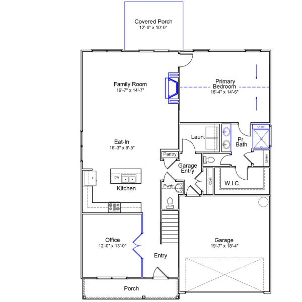2D floor plan layout of this home in Ellington, Elgin, SC (Image 2).