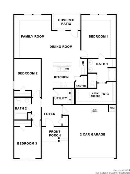 2D floor plan layout of this home in Trace, San Marcos, TX (Image 4).
