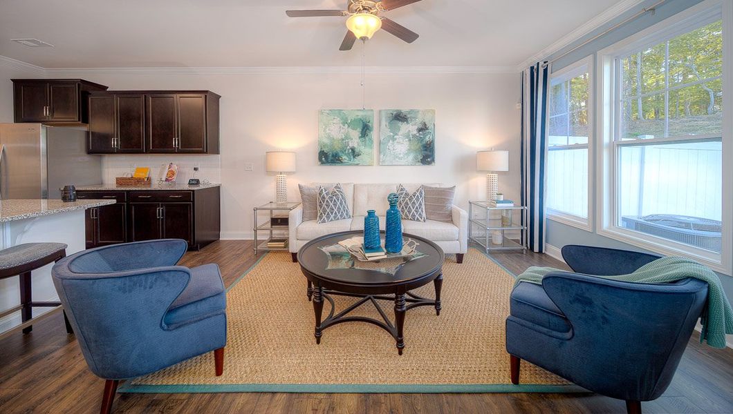 Representative furnished interior of a home built from the Lansing by D.R. Horton in Townes at Tap Root Farms, Fletcher (Image 13).