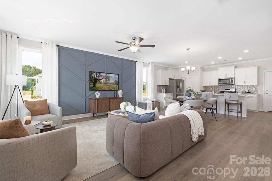 Furnished interior view inside a new home in Sanctuary at Southgate, Indian Trail (Image 4).