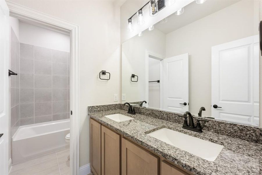 Furnished interior view inside a new home in Ridge Ranch Classic 60, Mesquite (Image 9).