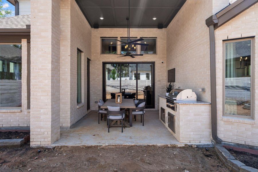 Exterior details and patio area of a home in Two Step Farm, Montgomery (Image 1). Exterior details and patio area of a home in Two Step Farm, Montgomery (Image 1).