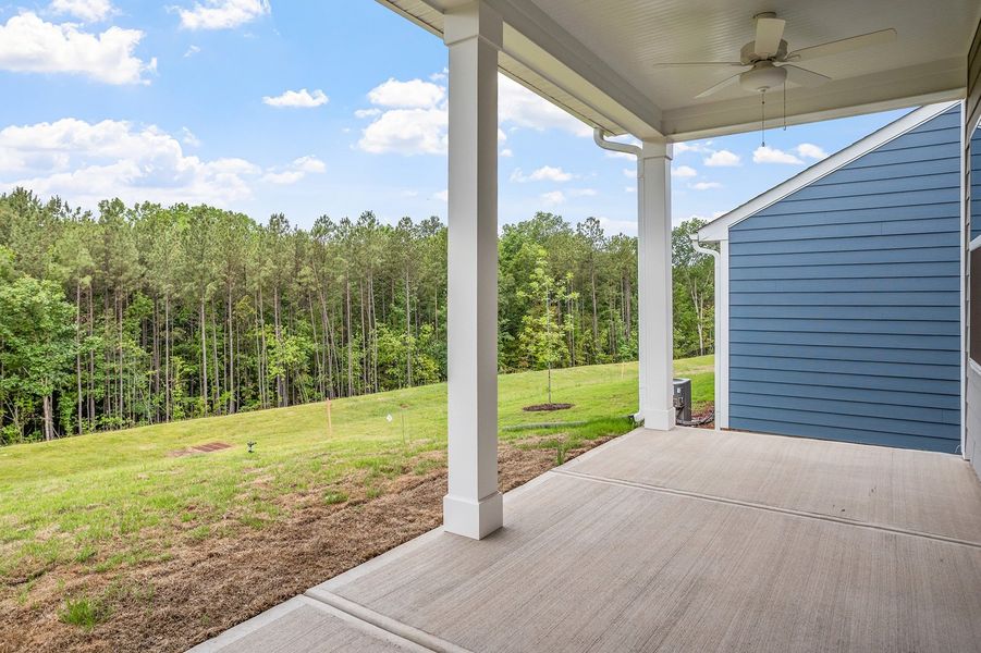 Exterior details and patio area of a home in Ovation at Sweetbrier, Durham (Image 3).