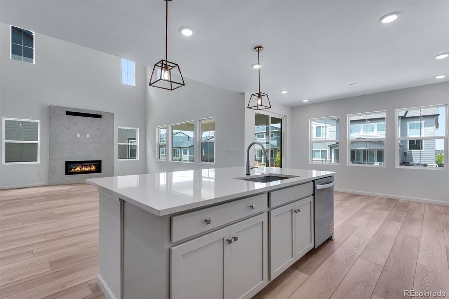 Furnished interior view inside a new home in Prelude at The Aurora Highlands, Aurora (Image 13). Furnished interior view inside a new home in Prelude at The Aurora Highlands, Aurora (Image 13).