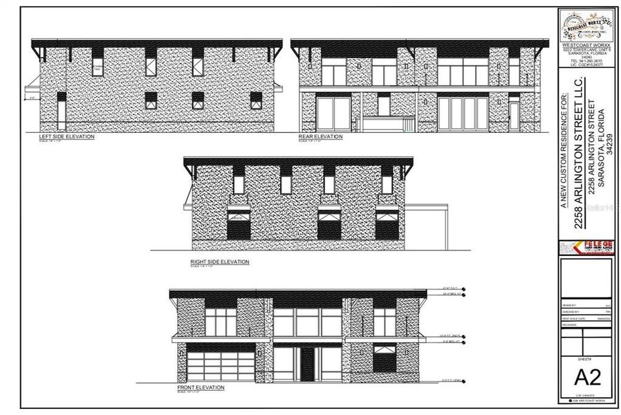 Exterior rendering of this home design in , Sarasota, FL (Image 3).