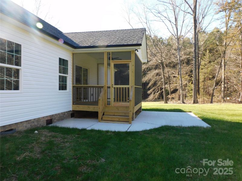 covered porch and patio