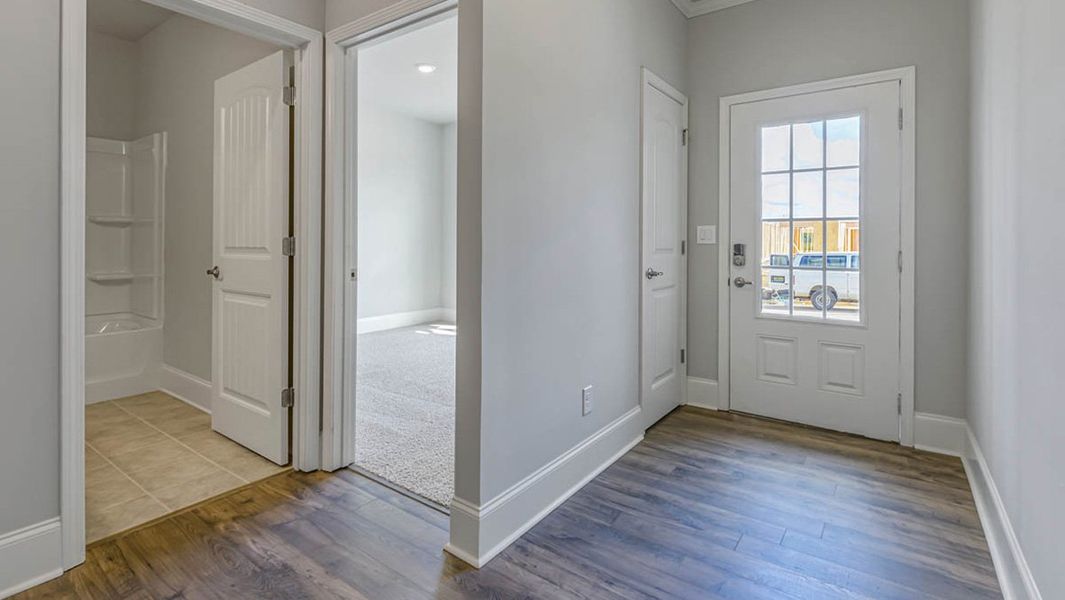 Representative unfurnished interior of a home built from the CLAIBORNE by D.R. Horton in Hamptons at Riverwood North, Dallas (Image 10).