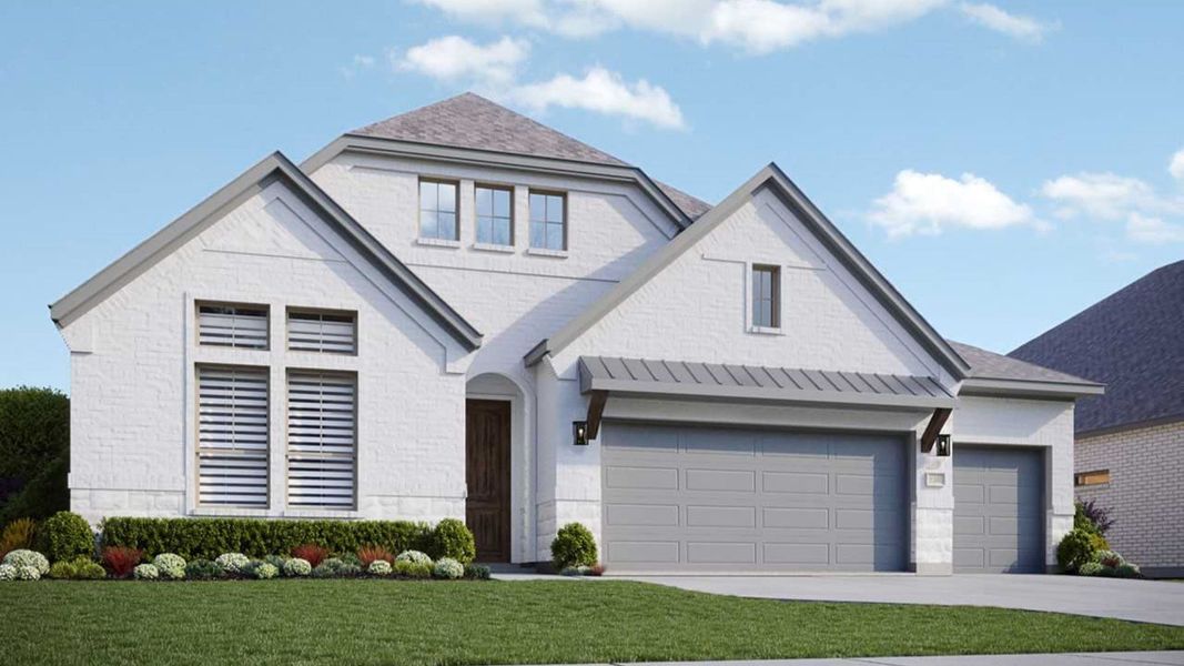 Representative exterior photo of a completed home built from the Vanderbilt by DRB Homes in Oaks at San Gabriel, Georgetown, TX (Image 5).