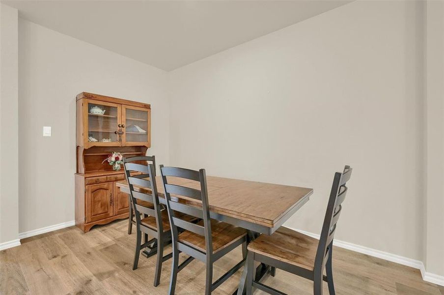 Dining room featuring light hardwood / wood-style floors