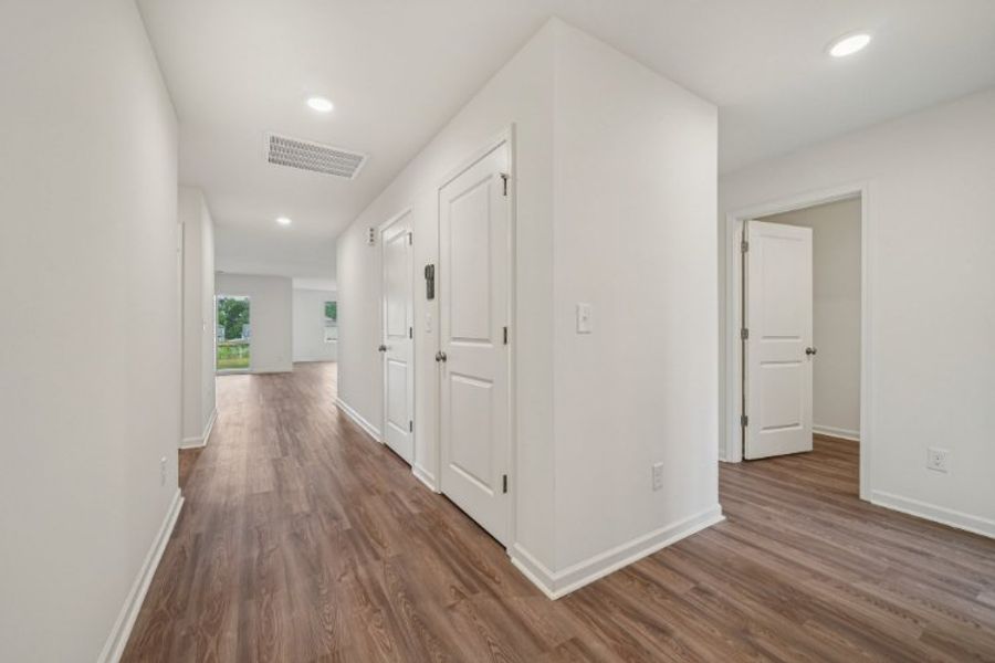 A room with white doors. A room with white doors.