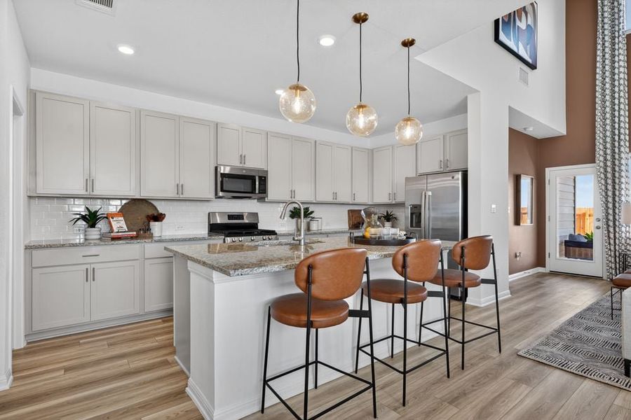 Furnished interior view inside a new home in Turners Crossing, Buda (Image 6). Furnished interior view inside a new home in Turners Crossing, Buda (Image 6).