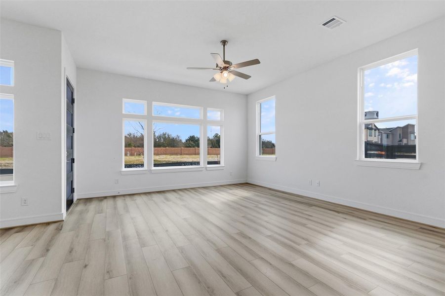Spacious, unfurnished interior of a new home in Bridgeland Central, Cypress (Image 24). Spacious, unfurnished interior of a new home in Bridgeland Central, Cypress (Image 24).