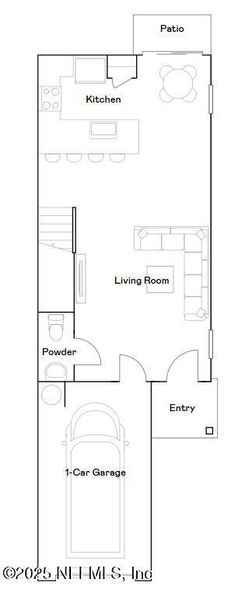 2D floor plan layout of this home in Oak Hill Village Townhomes, Jacksonville, FL (Image 3). 2D floor plan layout of this home in Oak Hill Village Townhomes, Jacksonville, FL (Image 3).