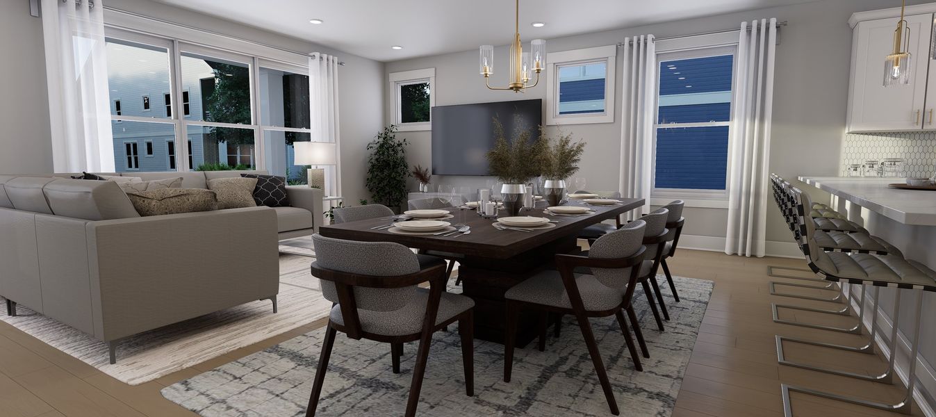 Representative furnished interior of a home built from the Bella by Baker Residential in Atwater Station - Village Collection, Fuquay Varina (Image 13).