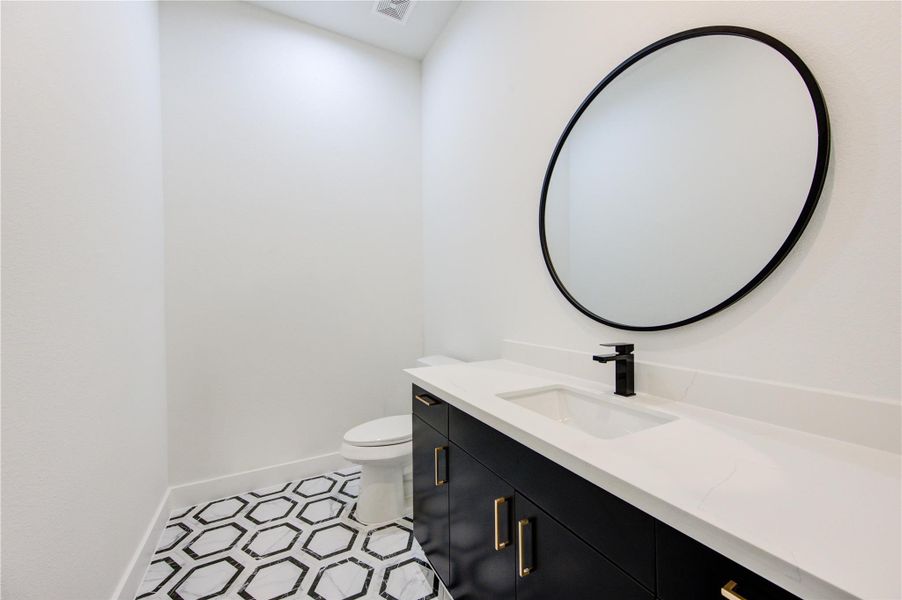 Half bathroom on the main floor
