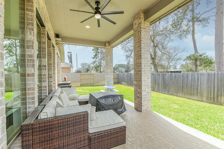 Exterior details and patio area of a home in Escondido, Magnolia (Image 21).