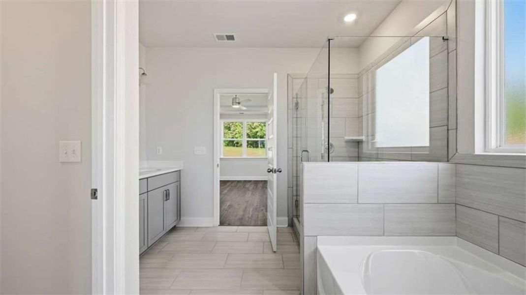Furnished interior view inside a new home in Heritage Pointe, Senoia (Image 7).