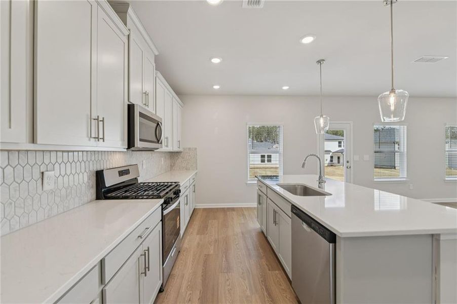 Furnished interior view inside a new home in Parkside at Grayson, Grayson (Image 18).