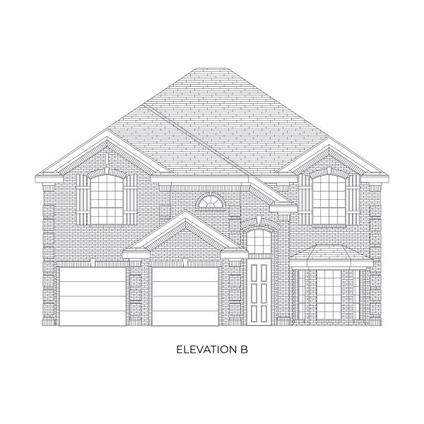 Representative rendering of the exterior for the Princeton F-EW (w/Media) by First Texas Homes (Image 3).