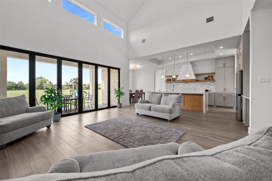 Living room open to Kitchen