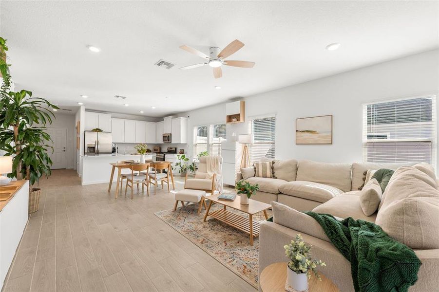 Furnished interior view inside a new home in Country Lane Estates, Williston (Image 9).