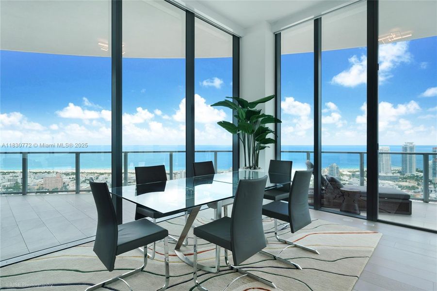 Furnished interior view inside a new home in Five Park, Miami Beach (Image 26).