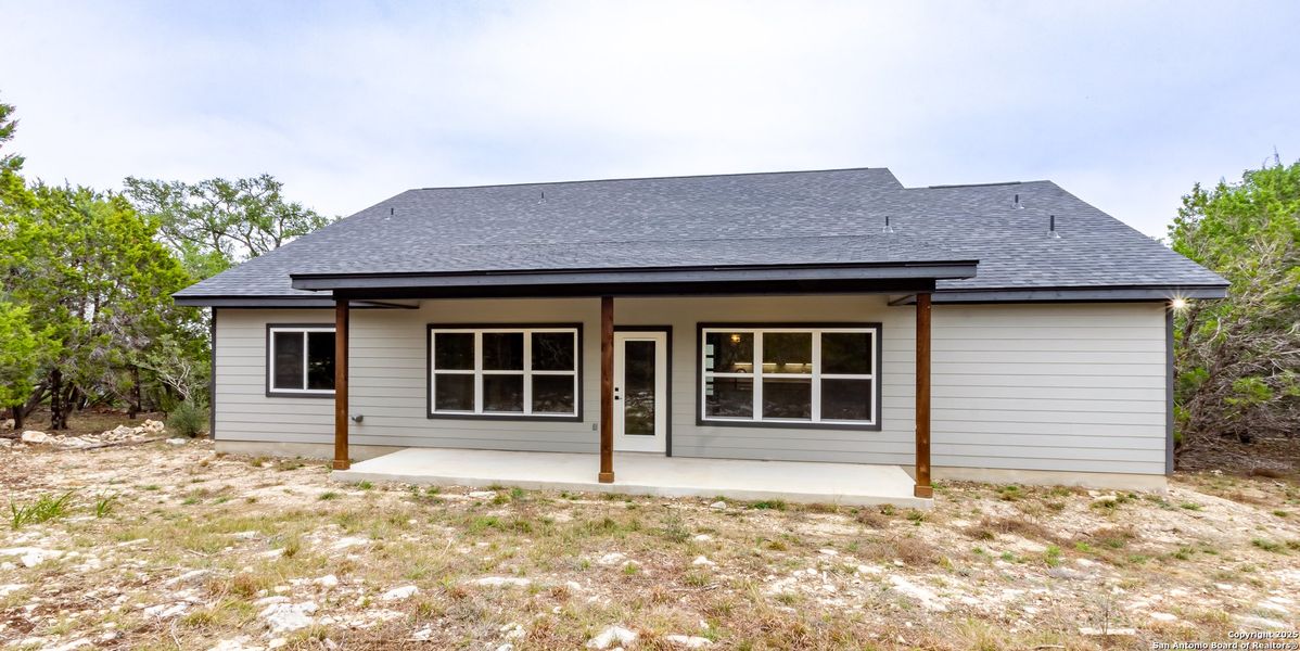 Exterior details and patio area of a home in , Fischer (Image 3). Exterior details and patio area of a home in , Fischer (Image 3).