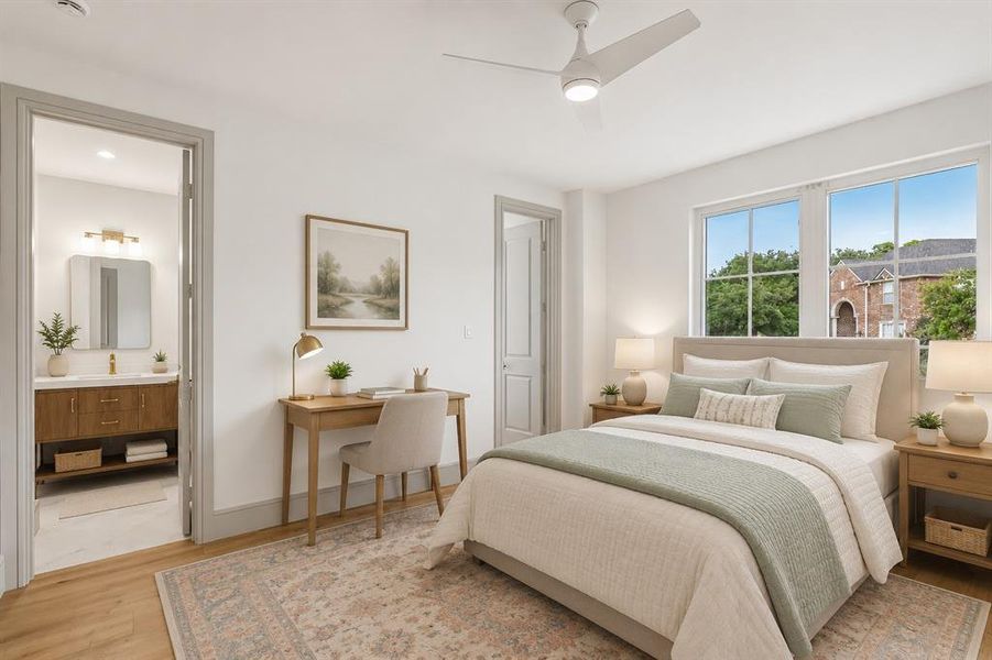 Bedroom - virtually staged