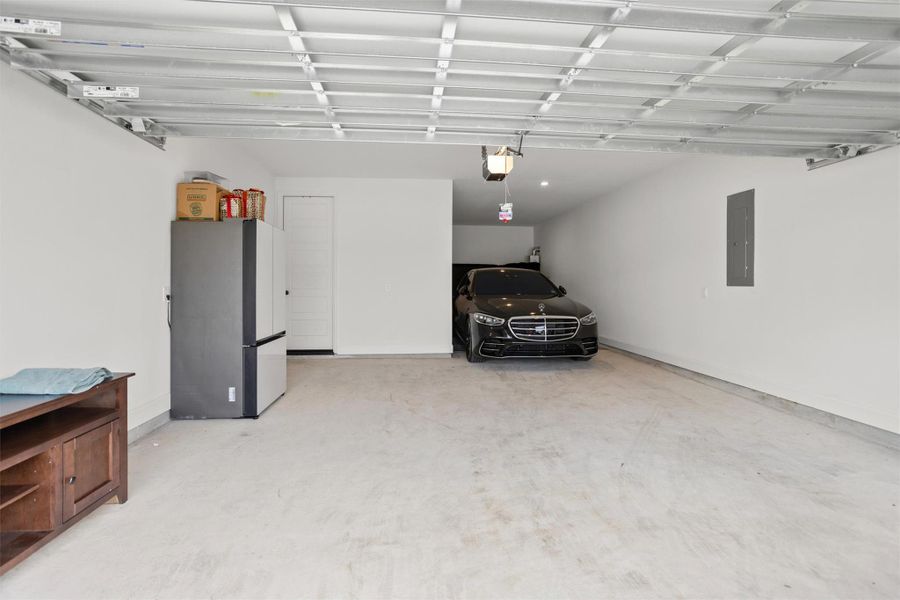 Generous three-car garage