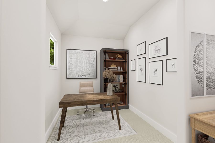 Representative furnished interior of a home built from the Chaise by Tri Pointe Homes in Painted Tree, McKinney (Image 6).