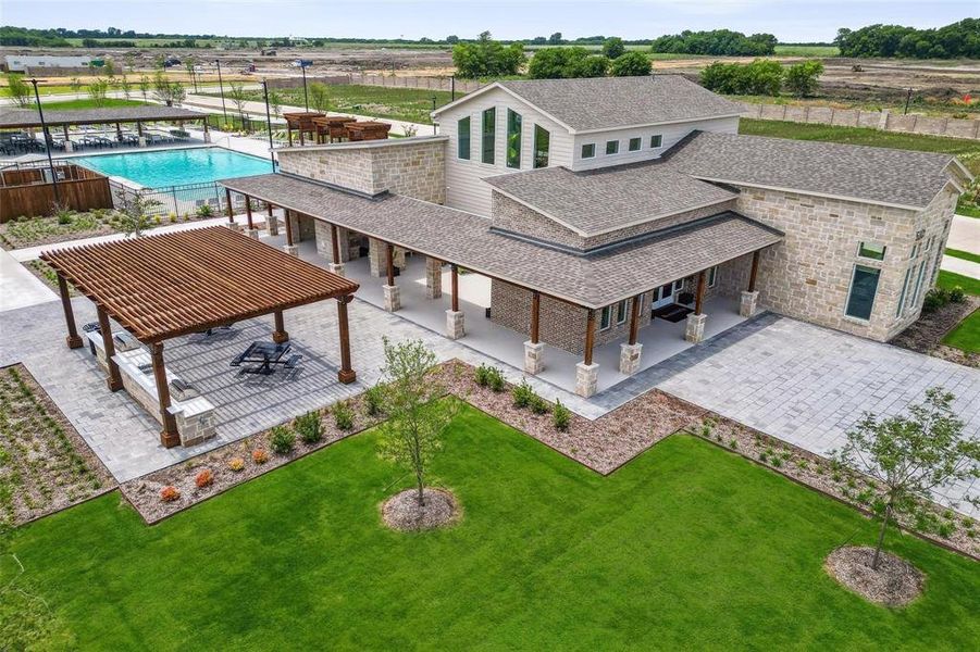 Drone / aerial view of a pool Drone / aerial view of a pool
