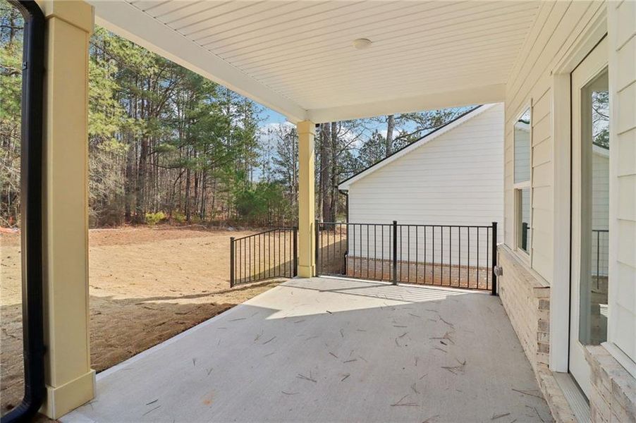 Exterior details and patio area of a home in Harmony Manor, Fairburn (Image 34).