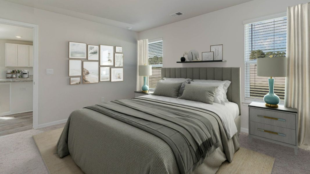 Representative furnished interior of a home built from the CURTIS by D.R. Horton in The Cottages at Blake Farm, Wilmington (Image 25). Representative furnished interior of a home built from the CURTIS by D.R. Horton in The Cottages at Blake Farm, Wilmington (Image 25).