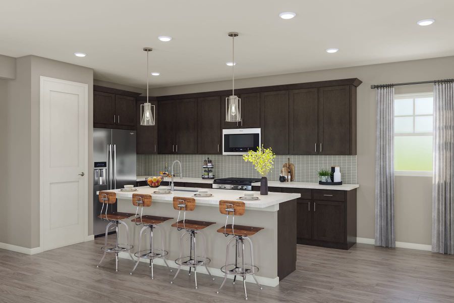 Representative furnished interior of a home built from the 2804 by Tri Pointe Homes in The Aurora Highlands, Aurora (Image 10).