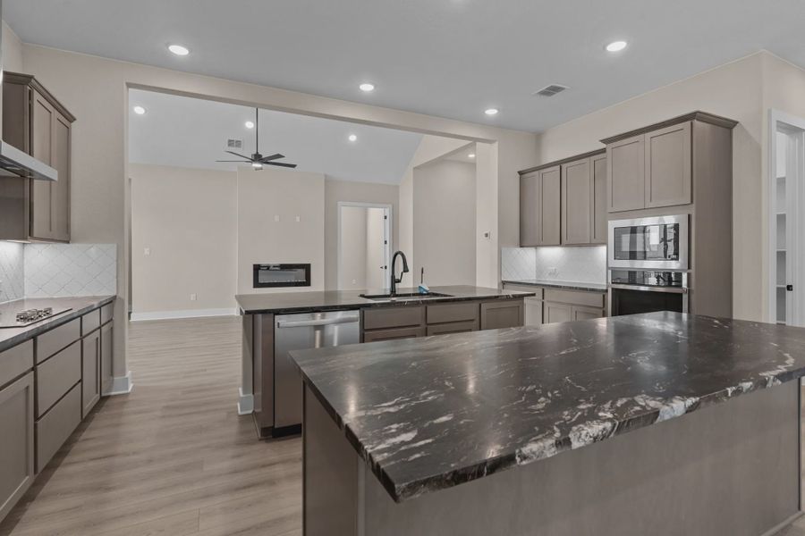 Representative furnished interior of a home built from the Layla by Chesmar Homes in Esperanza 60's, Boerne (Image 6).