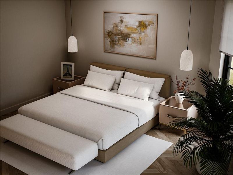 Furnished interior view inside a new home in , Highland Park (Image 20).