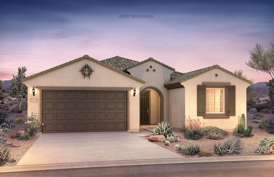 Representative exterior photo of a completed home built from the Refuge by Del Webb in Sun City Festival, Buckeye, AZ (Image 17).